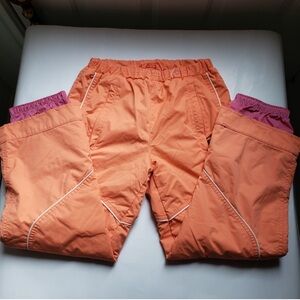 Obermeyer ski pant size 8 girls orange pink